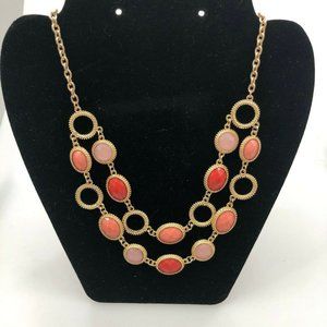 Art Deco Style Gold Tone Multi Bubble Necklace
